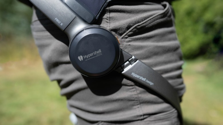 Closeup of the Hypershell Pro X exoskeleton