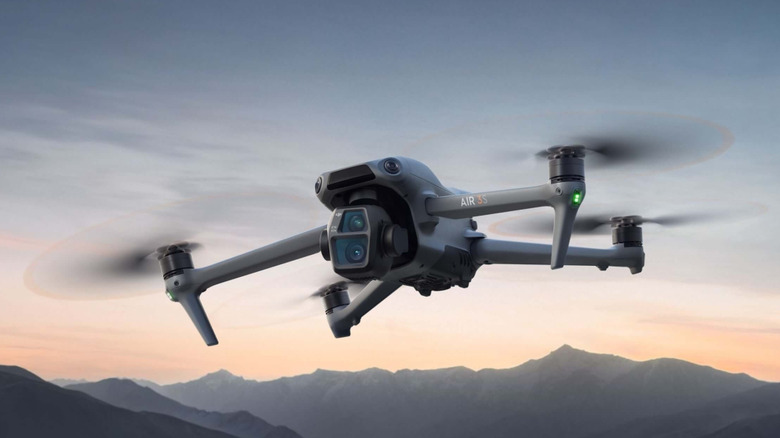 DJI Air 3S drone in the air