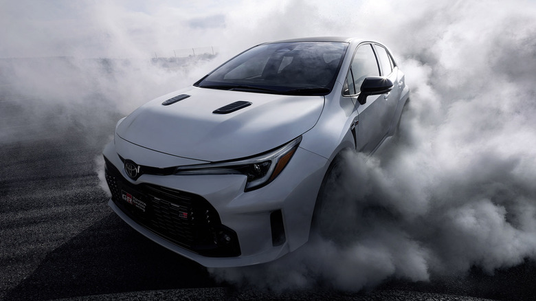 Toyota GR Corolla on race track