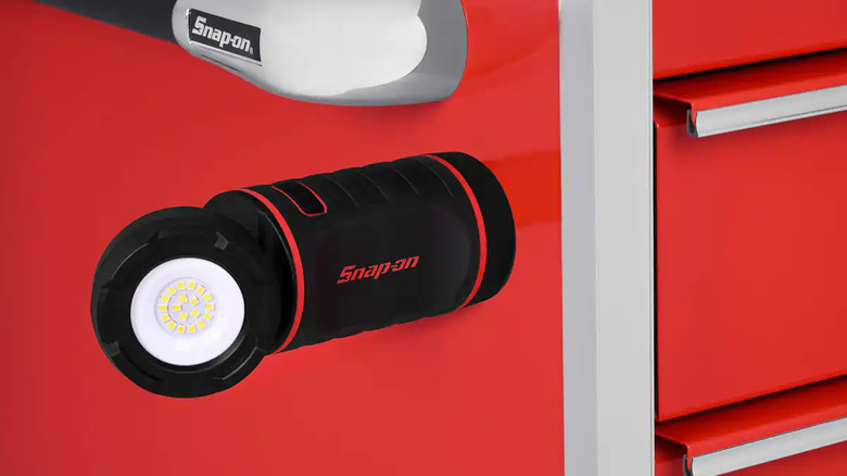flashlight attached to storage