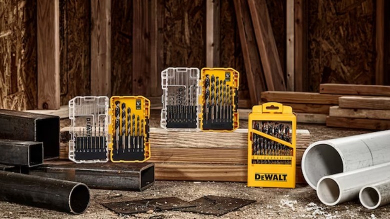 DeWalt Drill Bit Sets in construction area