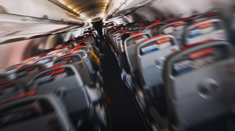 Disorienting point of view of plane seats