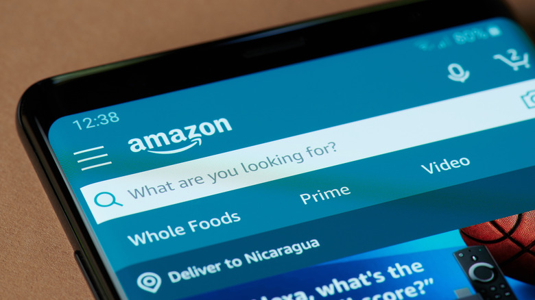 amazon home screen on phone