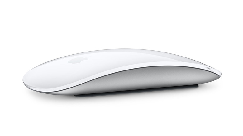 Apple mouse on white background
