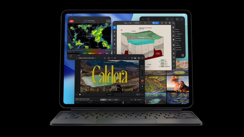 iPad Pro M5 on black background