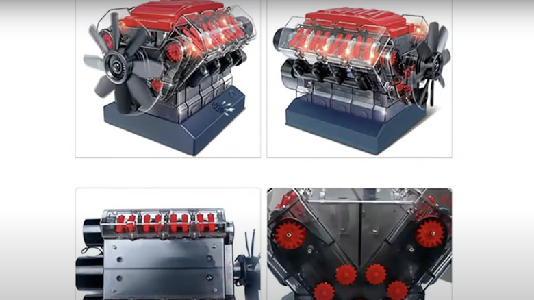 Plastic V8 engine kit