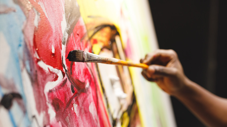 Person painting 