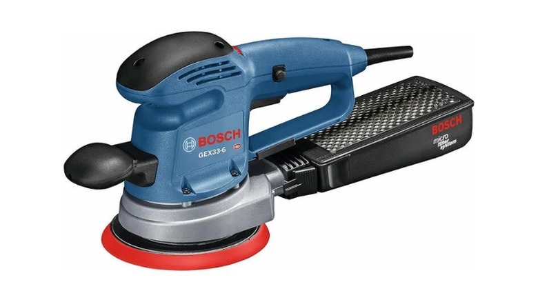 Bosch 6-inch Multi-Hole Corded Random Orbit Sander on white background