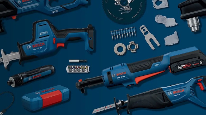 Bosch tools on display