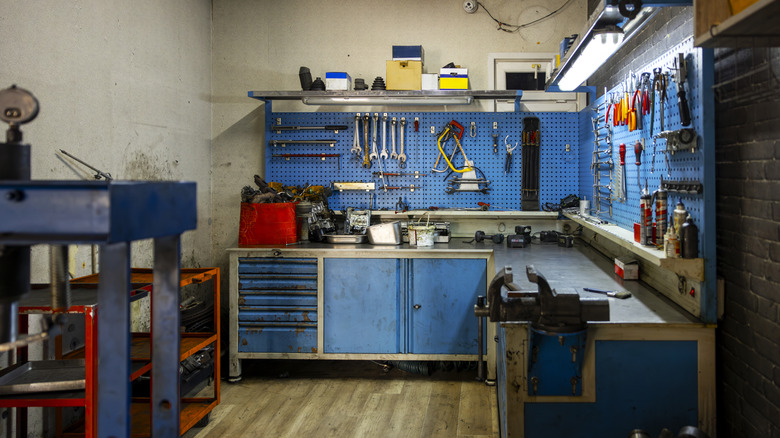 An organized workshop space