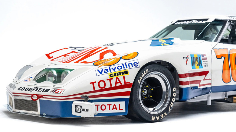 Side view of 1976 Corvette race car