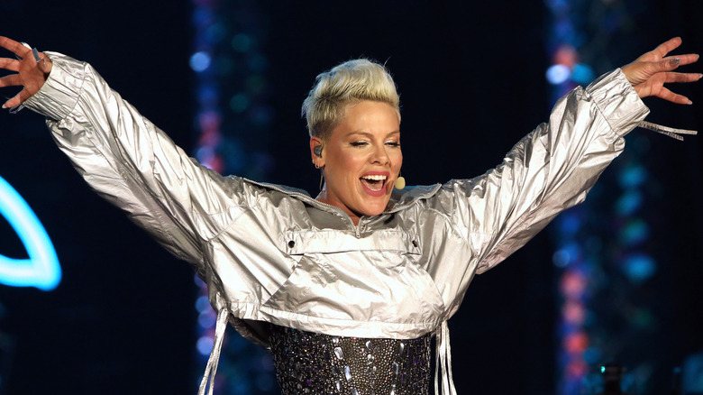 Pink singing