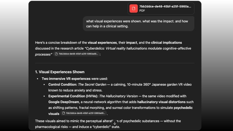 ChatGPT file analysis in action.