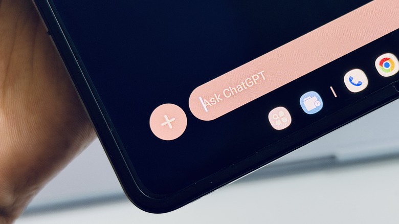 Using ChatGPT on a tablet.