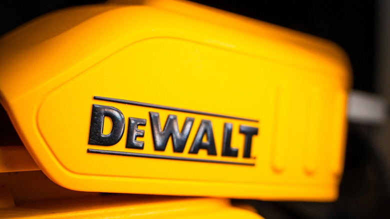 closeup of a DeWalt tool