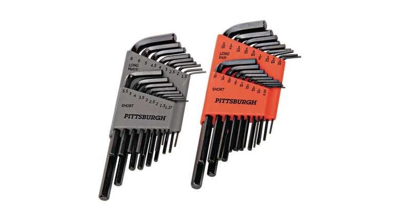 Pittsburgh SAE and Metric Long Reach Hex Key Set