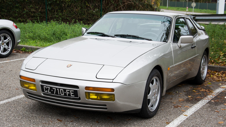 Silver 1988 Porsche 944 Turbo in a parking lot