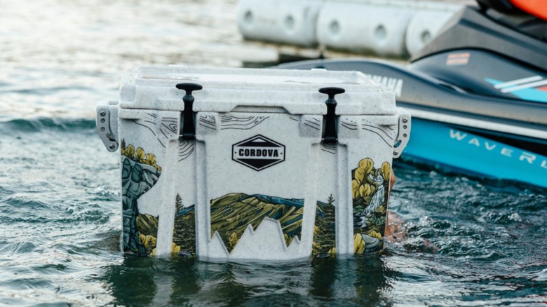 yellowstone cordova cooler on the water