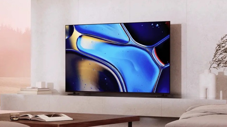 Sony Bravia 8 OLED on stone mantle