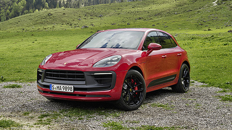 Porsche Macan GTS parked on gravel