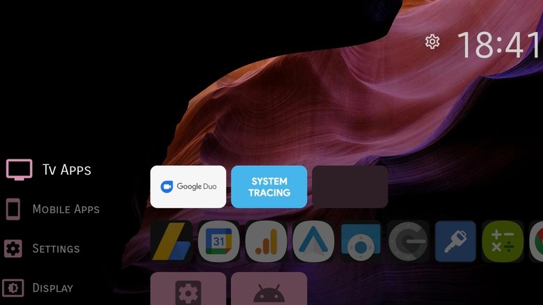 The settings page of the Projectivy Launcher for Google TV