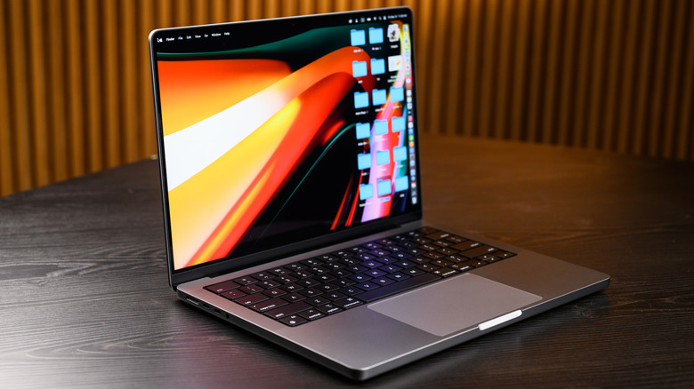 Side view of MacBook Pro