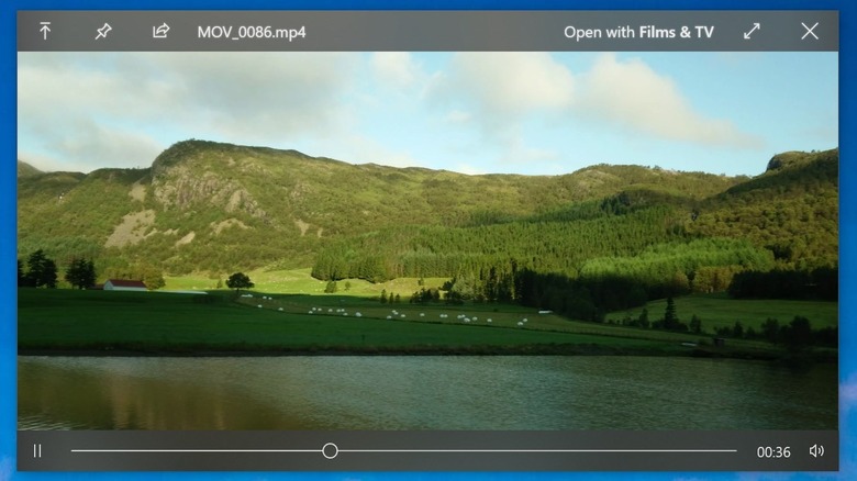 QuickLook app previewing a video file