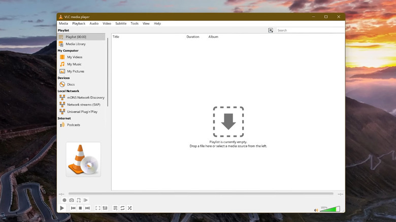 VLC player main screen on Windows desktop