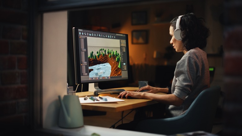 woman developing a game 