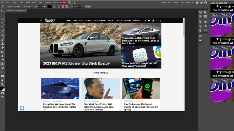photopea photo edit Chrome browser
