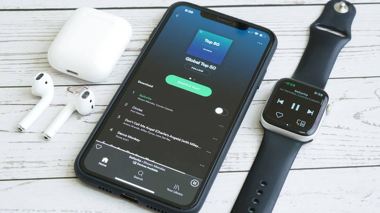 Spotify on an Apple watch