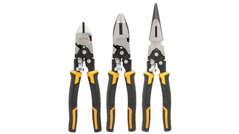 Three different pliers DeWalt pliers