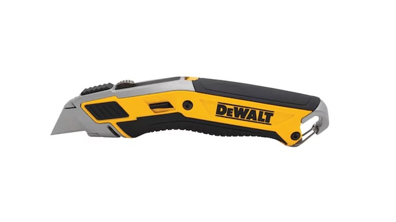 Black and yellow utility knife by DeWalt