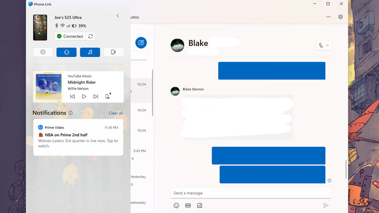 A screenshot of Microsoft Phone Link