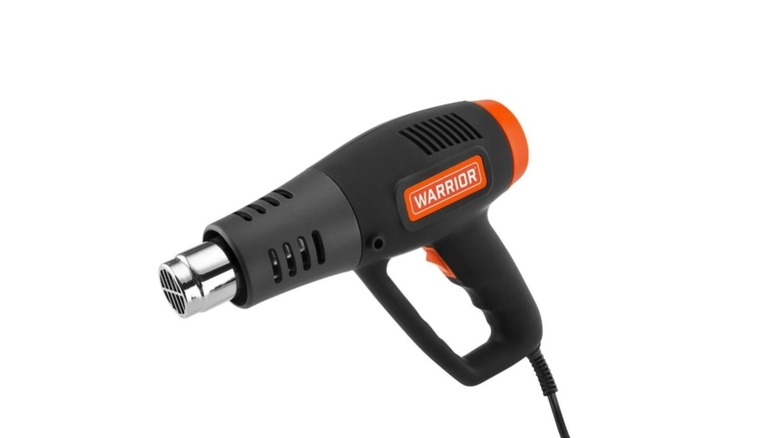 Black and orange heat gun with Warrior branding