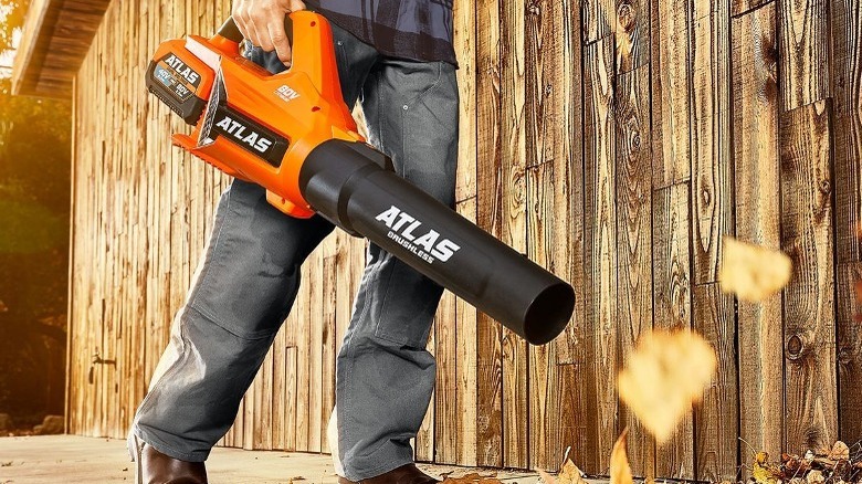 Person using  Atlas Blower
