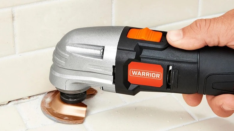 cutting grout with Warrior multitool