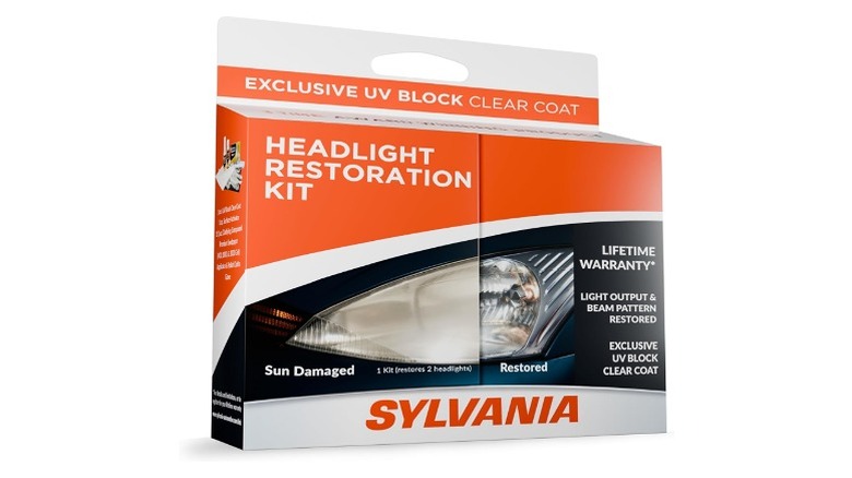 Orange and white box of restoration kit