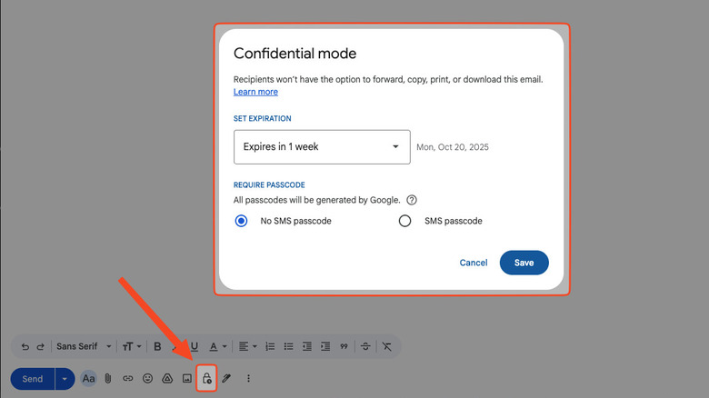 Enabling Confidential Mode in Gmail