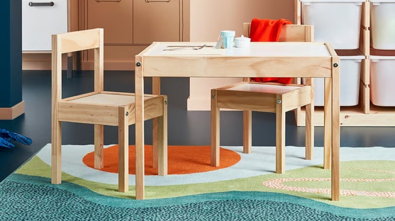 LÄTT Children's Table in children's room