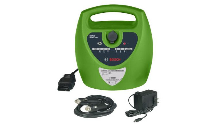 BAT 35 tool with cables in front of it, on a white background