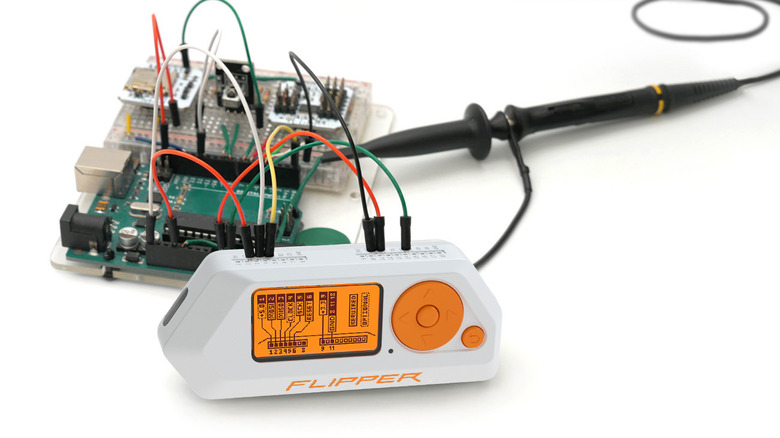 flipper zero on white background