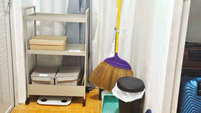 the Nissafors utility cart next to the door that leads to the author's garage