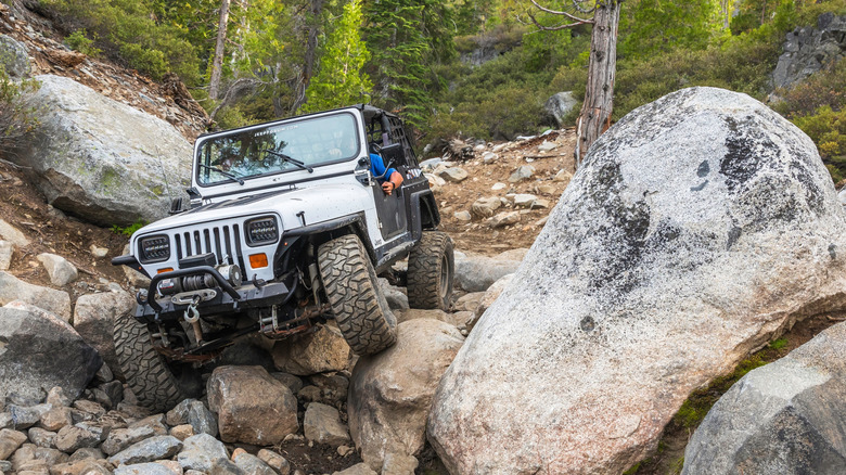 Jeep Wrangler on the Rubicon Trail