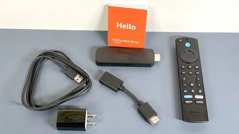 Amazon Fire Stick 4K Max 2nd Gen kit components