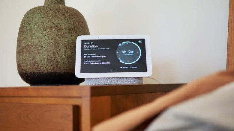 Google Nest Hub 2nd Gen on bedside table