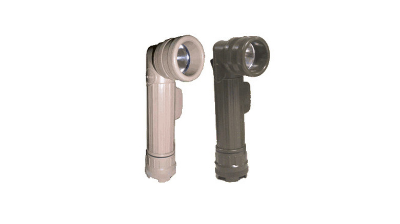 A pair of Anglehead flashlights on a white background