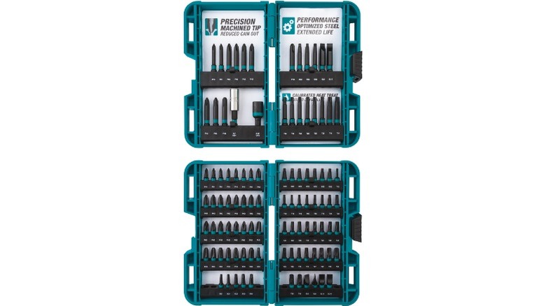 Makita ImpactX 100Pc Driver Bit Set on white background