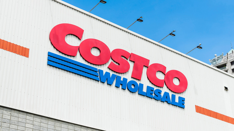 Costco Wholesale logo on a building
