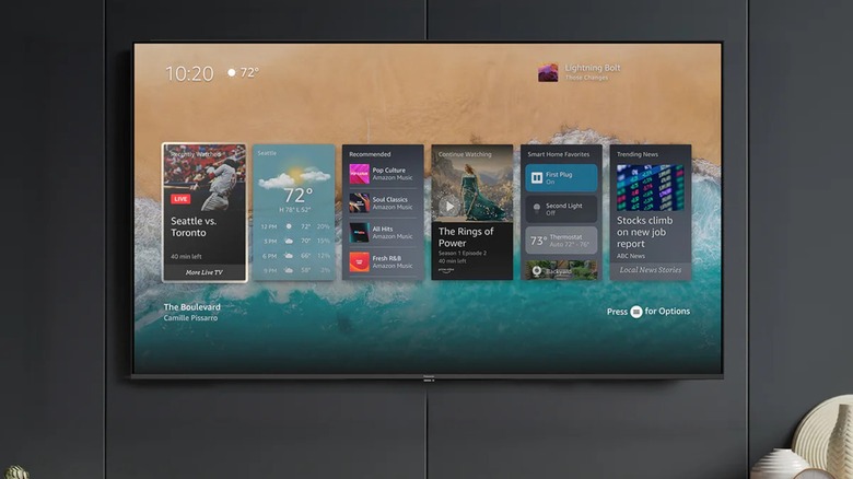 Panasonic W95A TV-75W95AP displayed on a wall